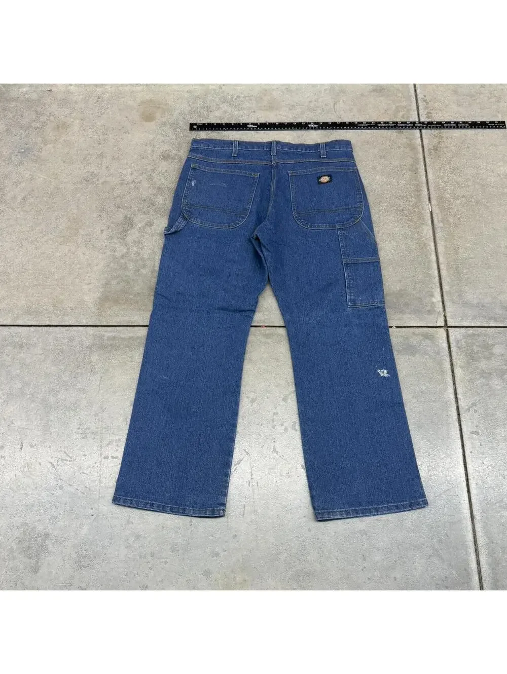 vintage dickies relaxed baggy fit dark blue jeans size 34 x 30